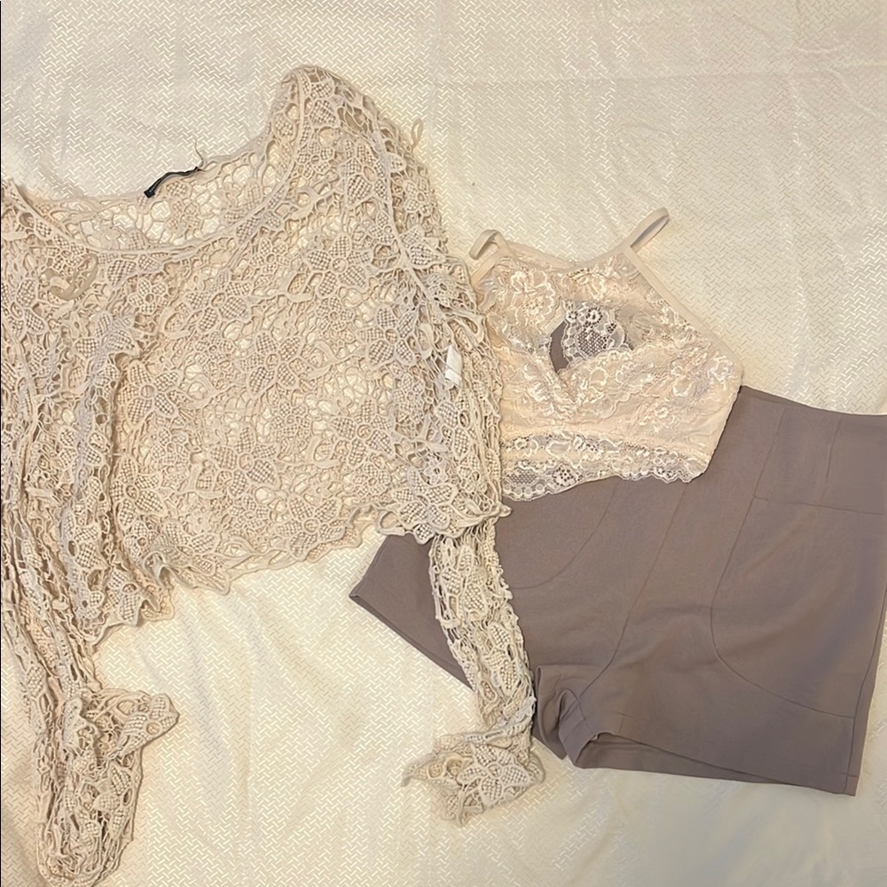 Crochet top and shorts bundle
